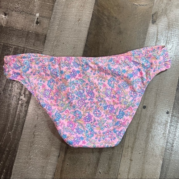Victoria’s Secret Pink Floral Side Ruched Bikini Bottom Medium - Picture 7 of 7